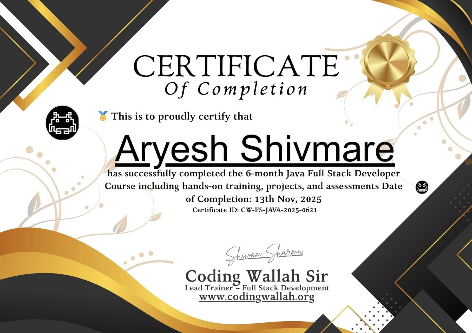 Java Full Stack Developer Bootcamp (6 Months), Coding Wallah